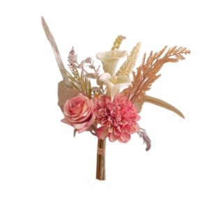 Buquê Flores Dália/Rosa Rosa Escuro