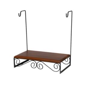 Suporte Madeira Imbuia e Metal Preto P/ Favo de Mel