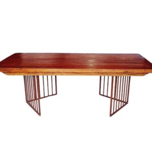 Mesa Banquete Demolição 1.80x1.00 – Pé Ferro em L Ferrugem