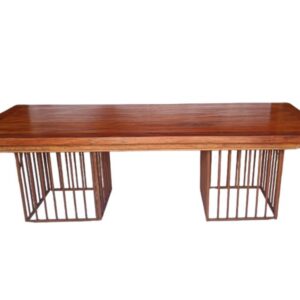 Mesa Banquete Demolição 2.50x1.00 – Pé Ferro em L Ferrugem
