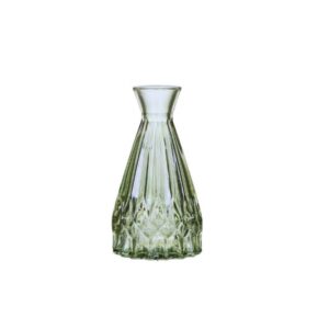 Vaso Vidro Trabalhado Verde Oliva Mini