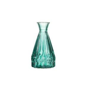 Vaso Vidro Trabalhado Verde Tiffany Mini