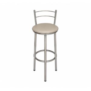 Banco Drink Inox Chair (Assento Branco)