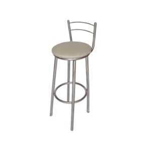 Banco Drink Inox Chair (Assento Branco)