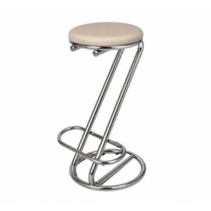 Banco Drink Inox Zeta (Assento Branco)
