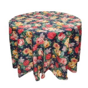 Toalha Aparador Floral Fundo Azul 2.80