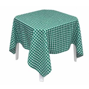 Xale Crepe Xadrez Verde Bandeira e Branco 1.50