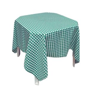 Xale Crepe Xadrez Verde Bandeira e Branco 1.50