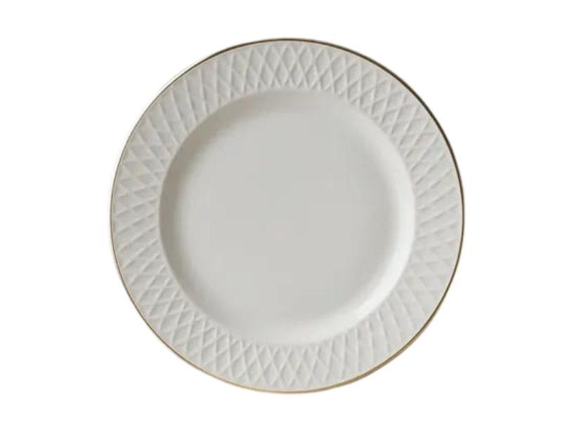 Prato Refeição Divine Borda Dourada (Dezena)