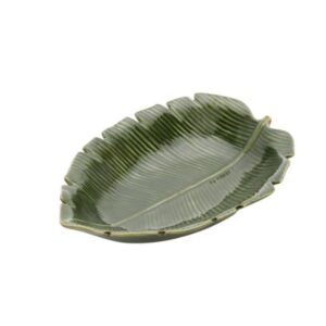 Saladeira Cerâmica Folha Verde Pq